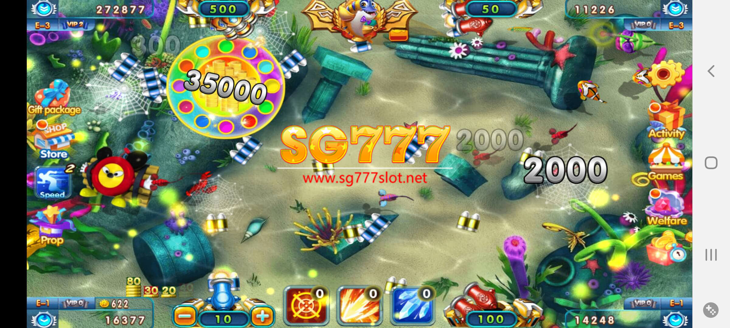 Observe the speed of fish shooting